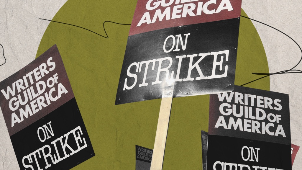 Writers Guild of America on Strike signs