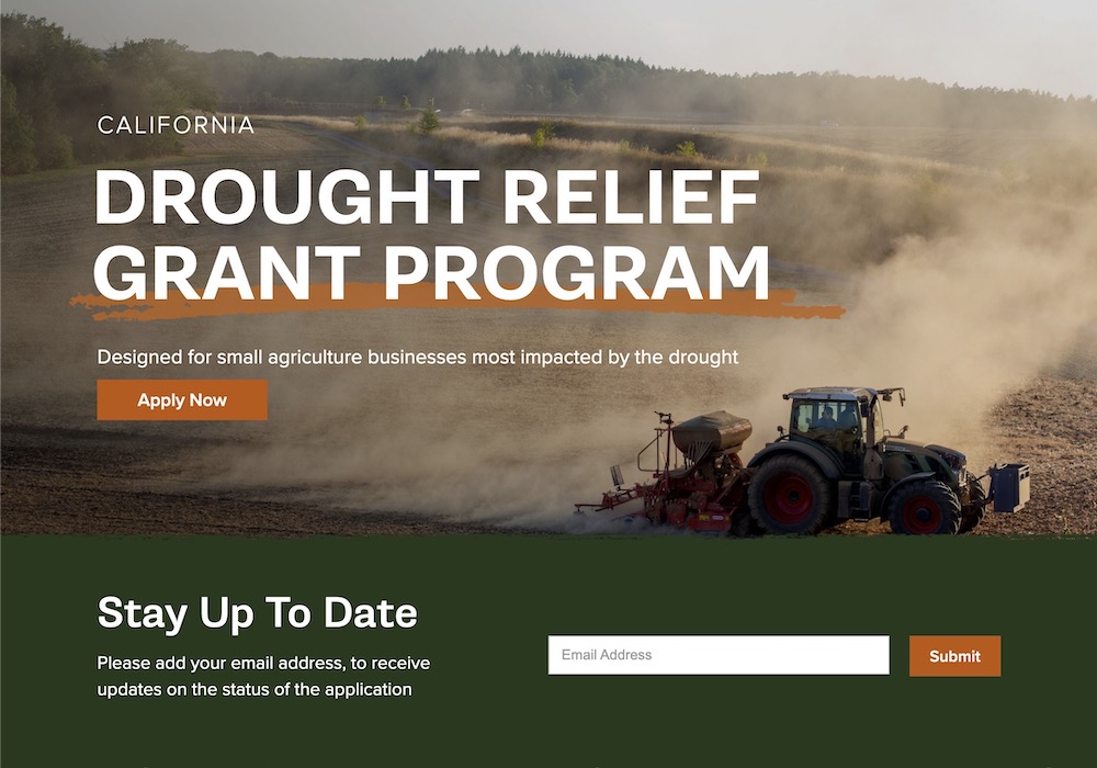 Applications Open ÔÇô CA Small Ag Business Drought Relief Grant