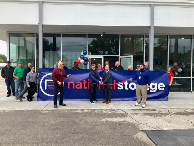 A ribbon-cutting and grand opening event took place Thursday at National Storage at the former Kmart and Kmart Service Center buildings in Frenchtown Township.