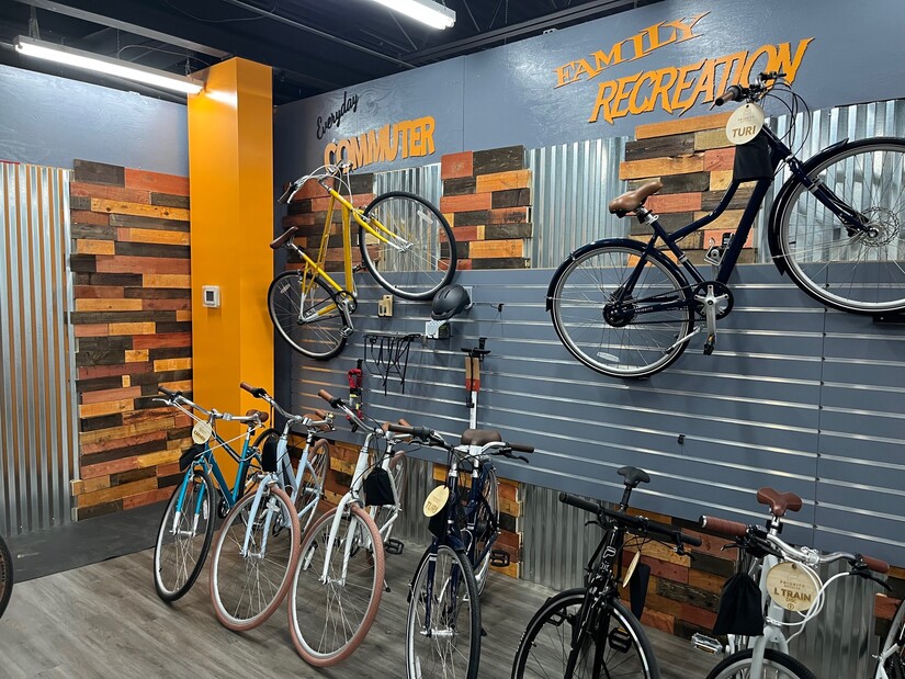 A look inside the new bike shop. photo by Lonnie Huhman