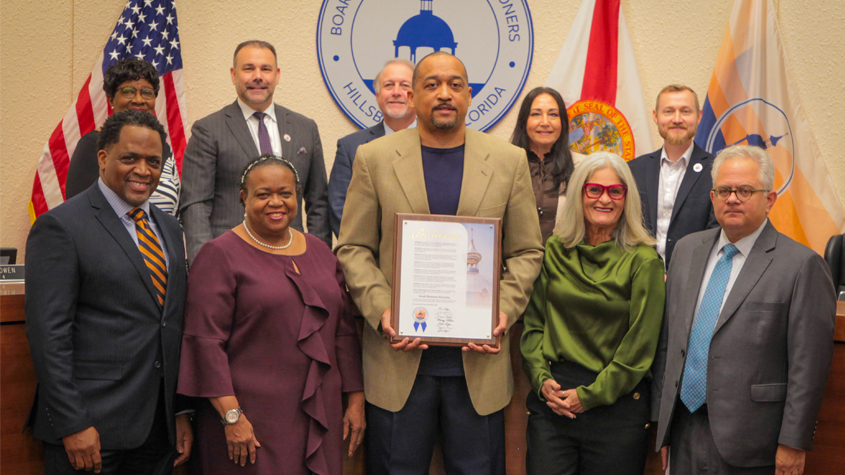 Board of County Commissioners present proclamation recognizing Small Business Saturday