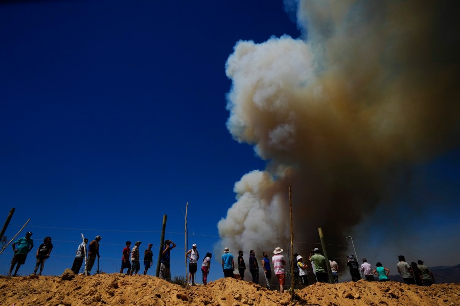 Smoke from wildfires in Vina del Mar, Chile (AP Photo/Esteban Felix, File)