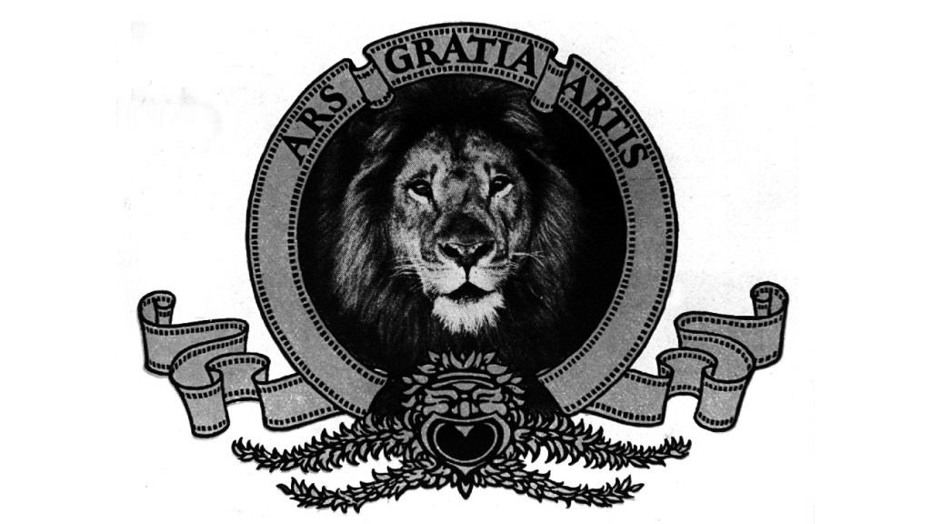 MGM's logo, adorned with Ars Gratis Artis ("art for art's sake") in 1930.