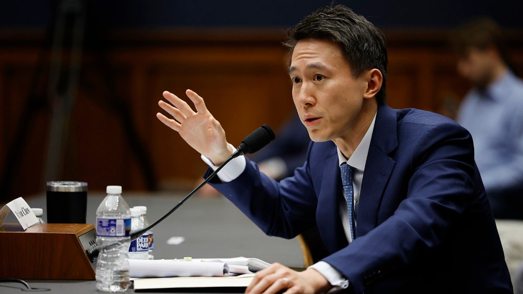 TikTok CEO Shou Zi Chew testifies before the House Energy and Commerce Committee in the Rayburn House Office Building on Capitol Hill on March 23, 2023 in Washington, DC.