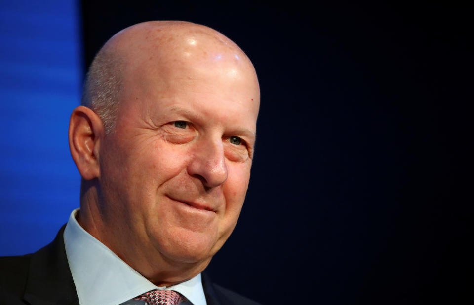 Goldman Sachs' Chairman and CEO David Solomon attends a session at the 50th World Economic Forum (WEF) annual meeting in Davos, Switzerland, January 21, 2020. REUTERS/Denis Balibouse
