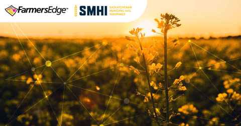 Farmers Edge Inc, a pure-play digital agriculture company, is pleased to announce a pilot project in partnership with Saskatchewan Municipal Hail Insurance (SMHI). (Graphic: Business Wire)