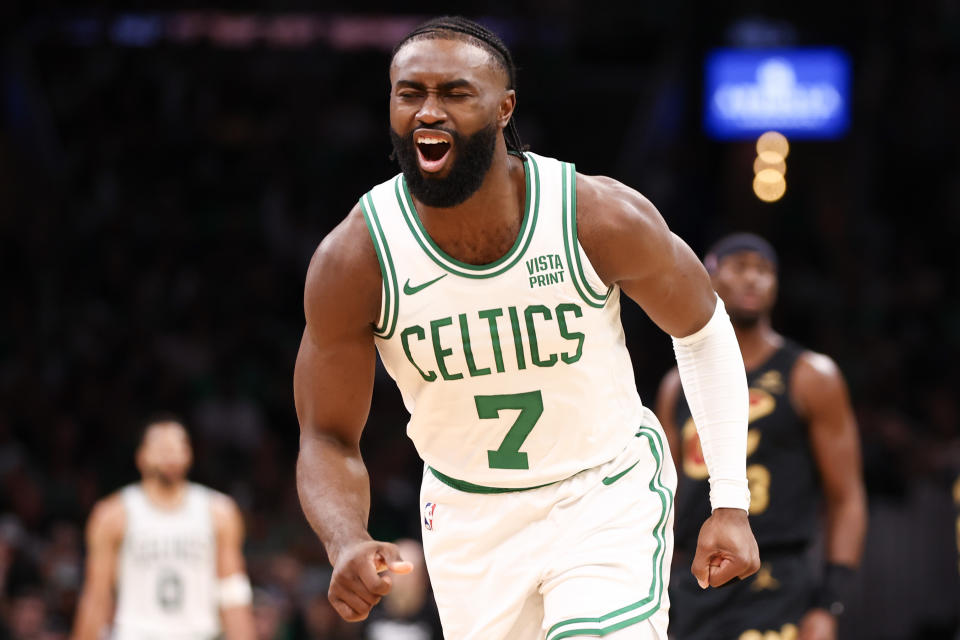 Jaylen Brown and the Celtics cruised to a Game 1 win over the Cavaliers.