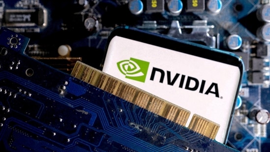 Latest news on September 29, 2024: A smartphone with a displayed NVIDIA logo is placed on a computer motherboard in this illustration taken March 6, 2023.