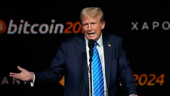 Latest news on December 23, 2024: Republican presidential candidate former President Donald Trump speaks at the Bitcoin 2024 Conference, July 27, 2024, in Nashville, Tenn.