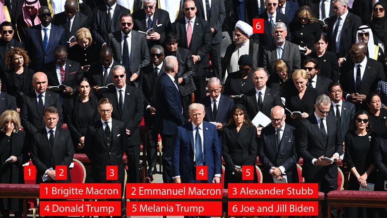 Donald Trump at the funeral.