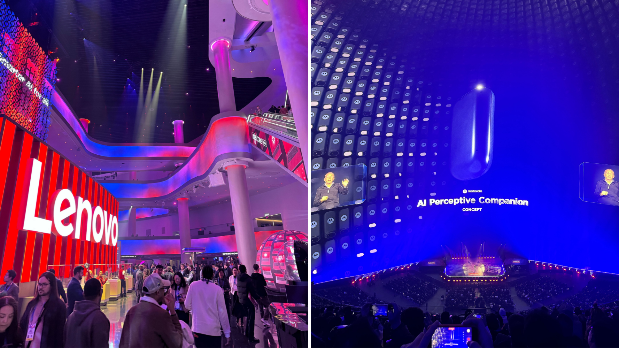 Lenovo and Motorola's event inside the Sphere at CES 2026.